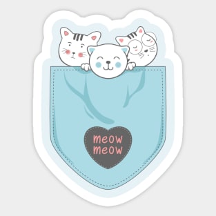 Kitty In Your Pocket Cat Sticker